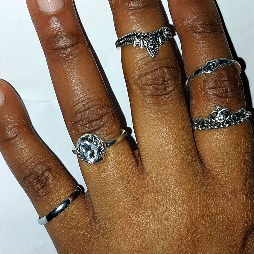 5pc stackable vintage ring set - Picture 3 of 11